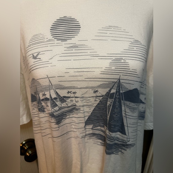 American Eagle Oversized Sailboat Graphic Tee Medium M - Picture 4 of 5